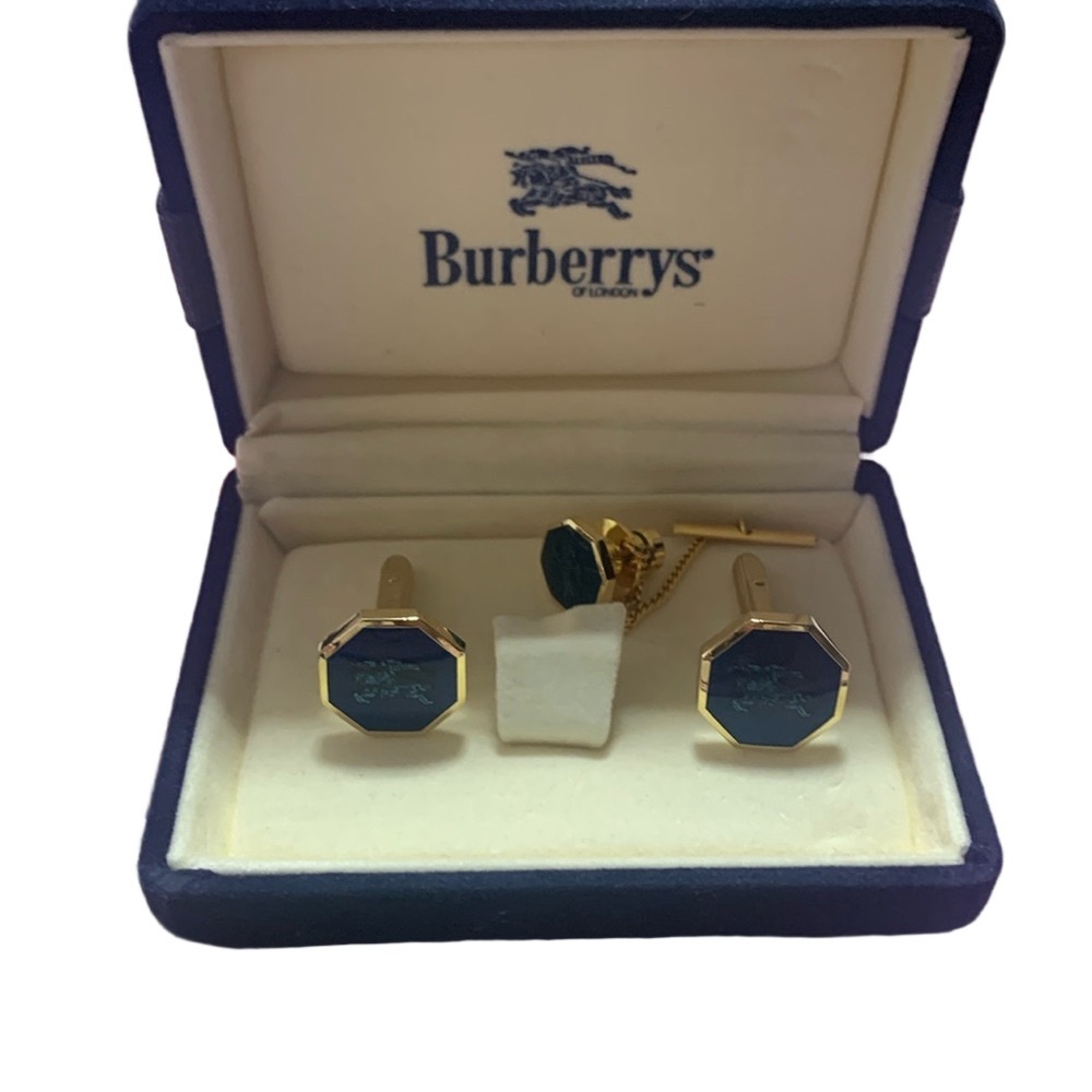 Burberry Gold and Dark Cufflinks